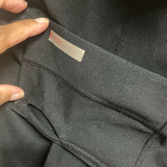 Zella black high neck full zip sheer back activewear jacket Medium #692 - Picture 5 of 7